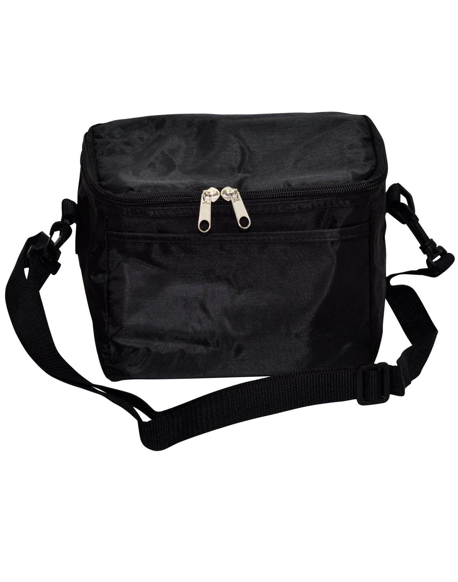 Winning Spirit Active Wear Black / "(w)21cm x (h)16cm x (d)14cm, Capacity: 375ml x 6" Cooler Bag - 6 Can Cooler Bag B6001